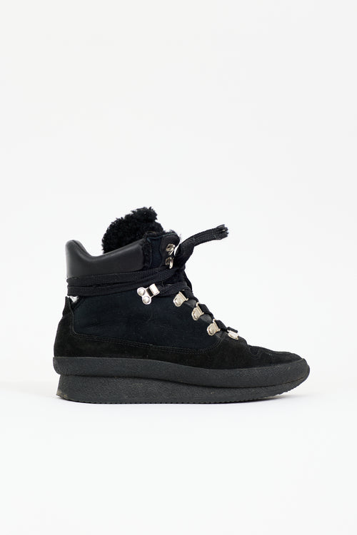 Isabel Marant Suede & Shearling Brendta Boot