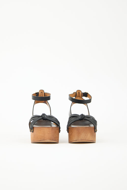 Isabel Marant Étoile Leather Zia Wedge Sandal