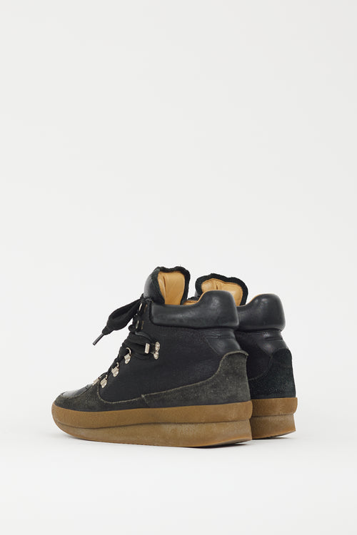 Isabel Marant Étoile Black & Brown Brent Hiking Boot