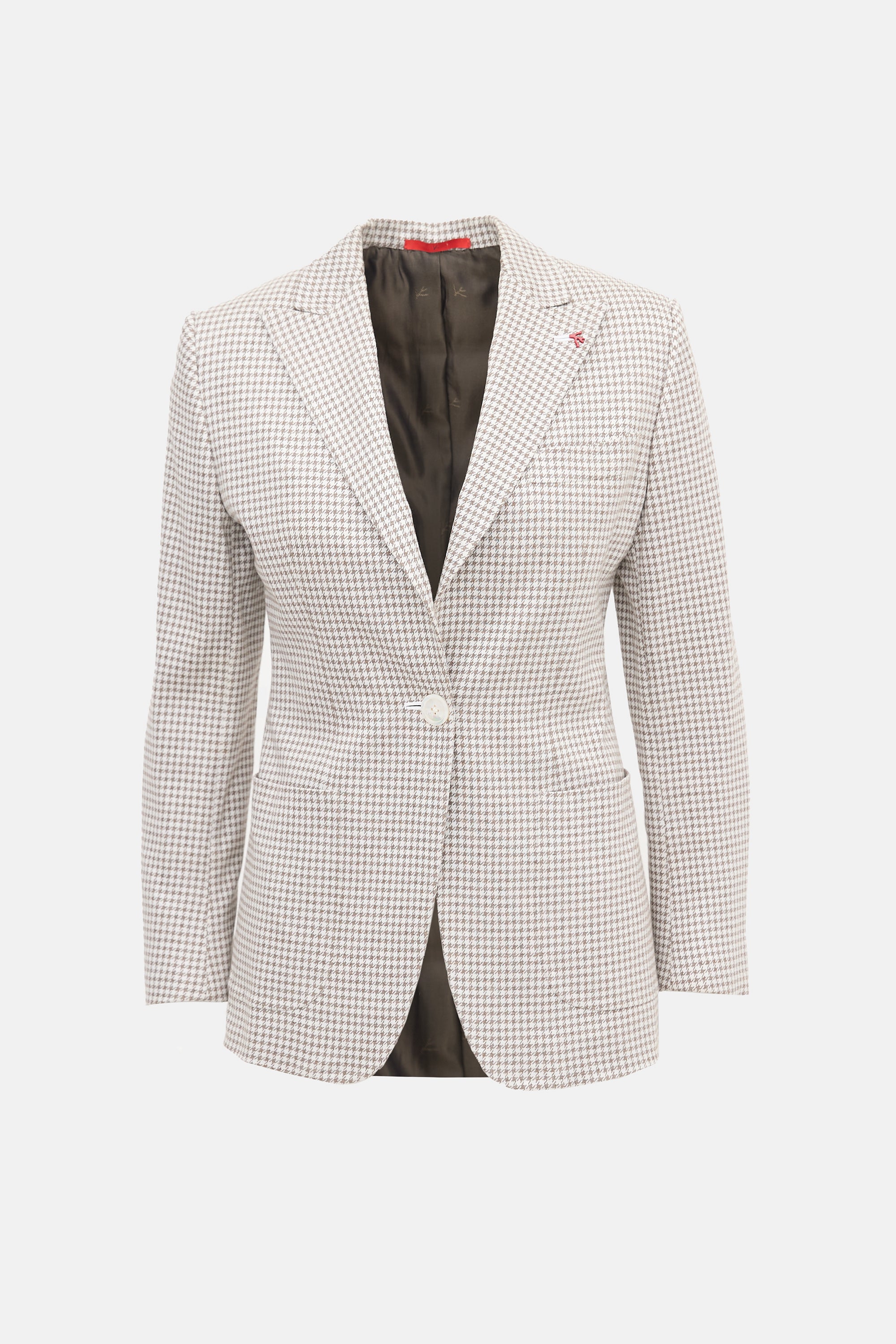 Isaia Silk Check Blazer