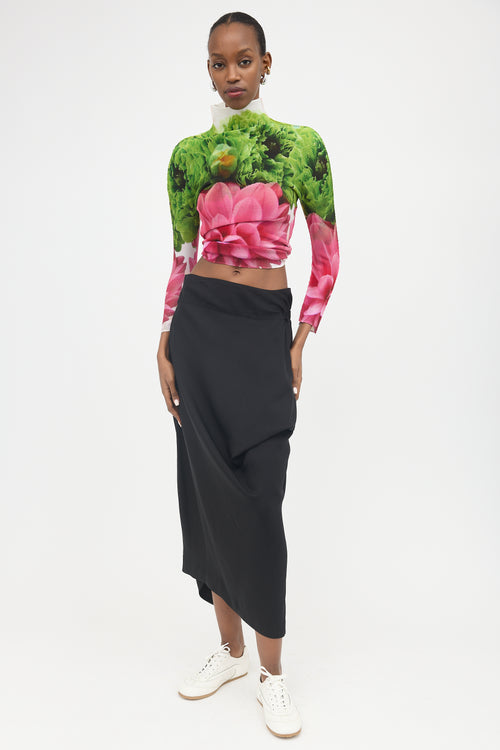 Issey Miyake Asymmetrical Draped Skirt