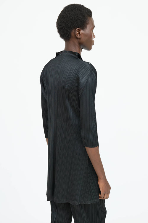 Pleats Please Issey Miyake Pleated V-Neck Tunic