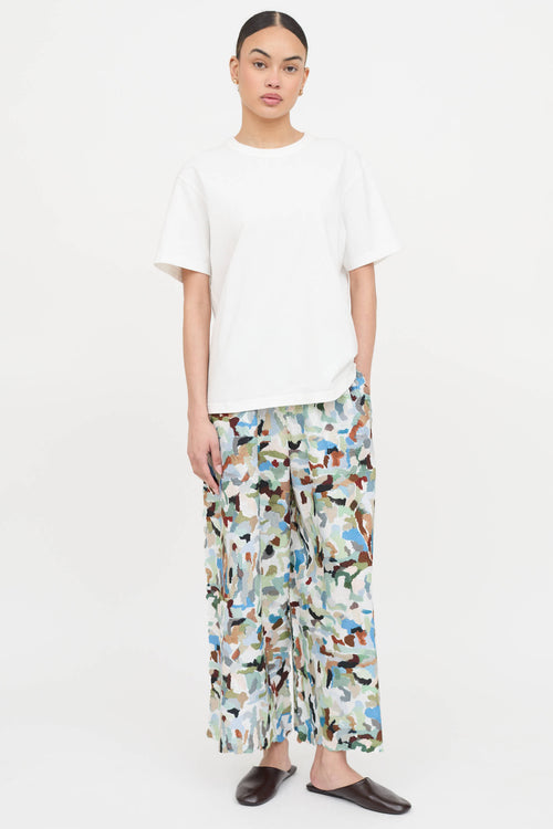 Issey Miyake Crush Wide Leg Pant