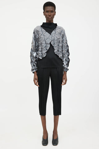 Issey Miyake 2021 Geometric Pleated Cardigan