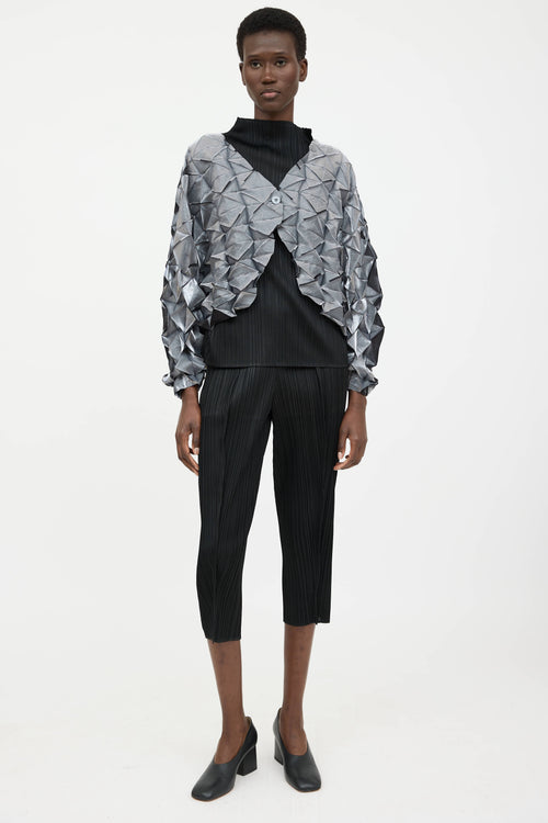 Issey Miyake 2021 Geometric Pleated Cardigan