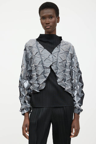 Issey Miyake 2021 Geometric Pleated Cardigan