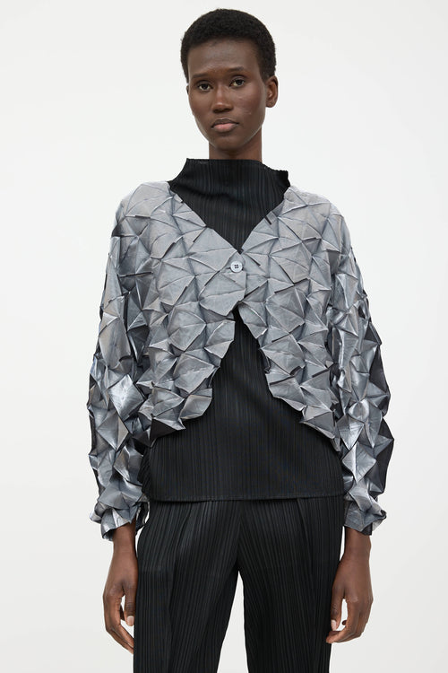 Issey Miyake 2021 Geometric Pleated Cardigan