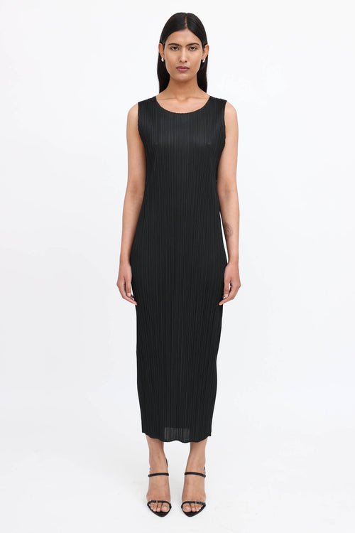 Pleats Please Issey Miyake Pleated Midi Dress