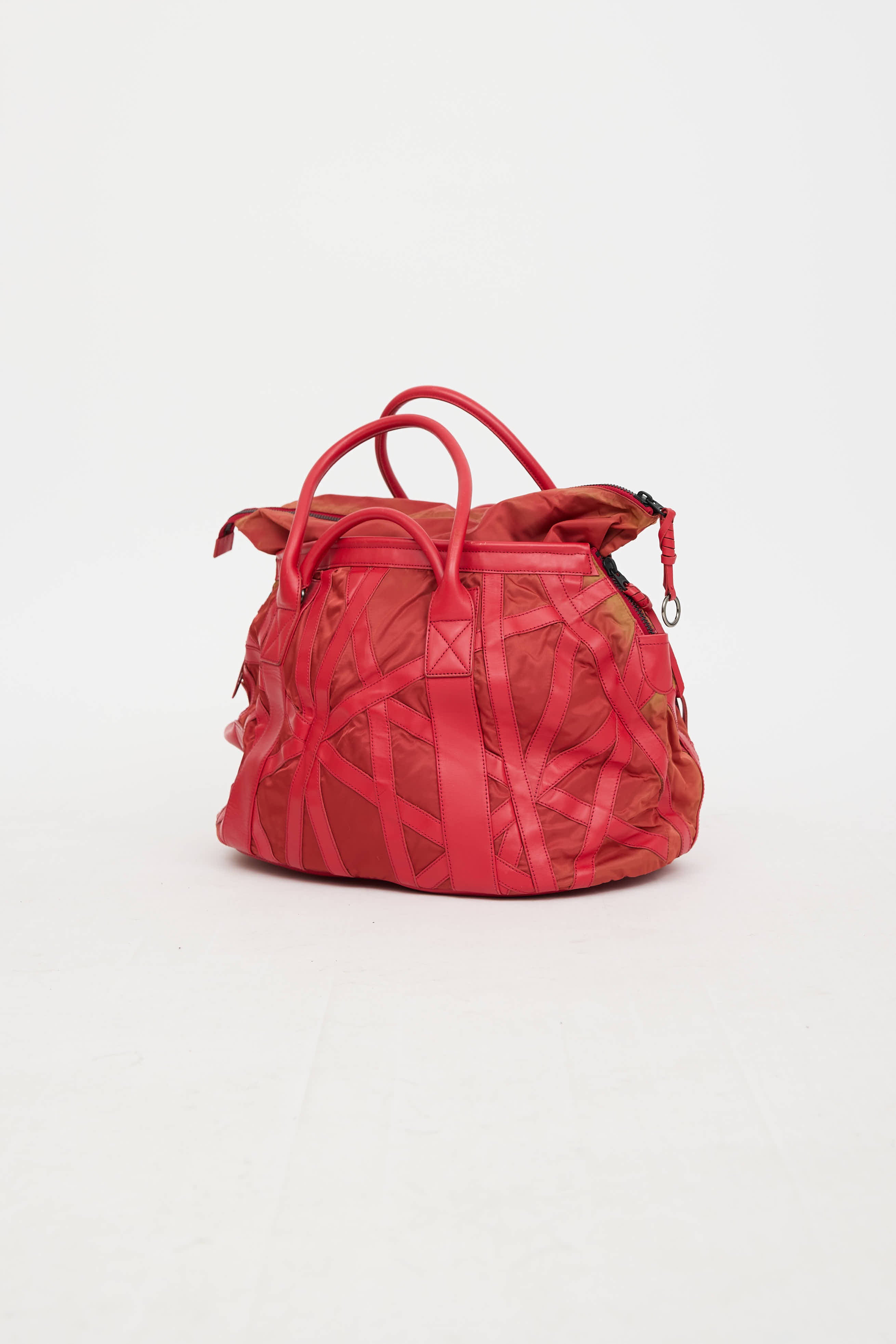 Nylon Panelled Tote Bag