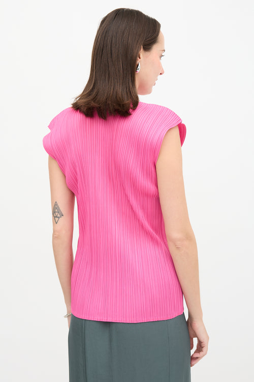 Issey Miyake Pleated Collar Blouse