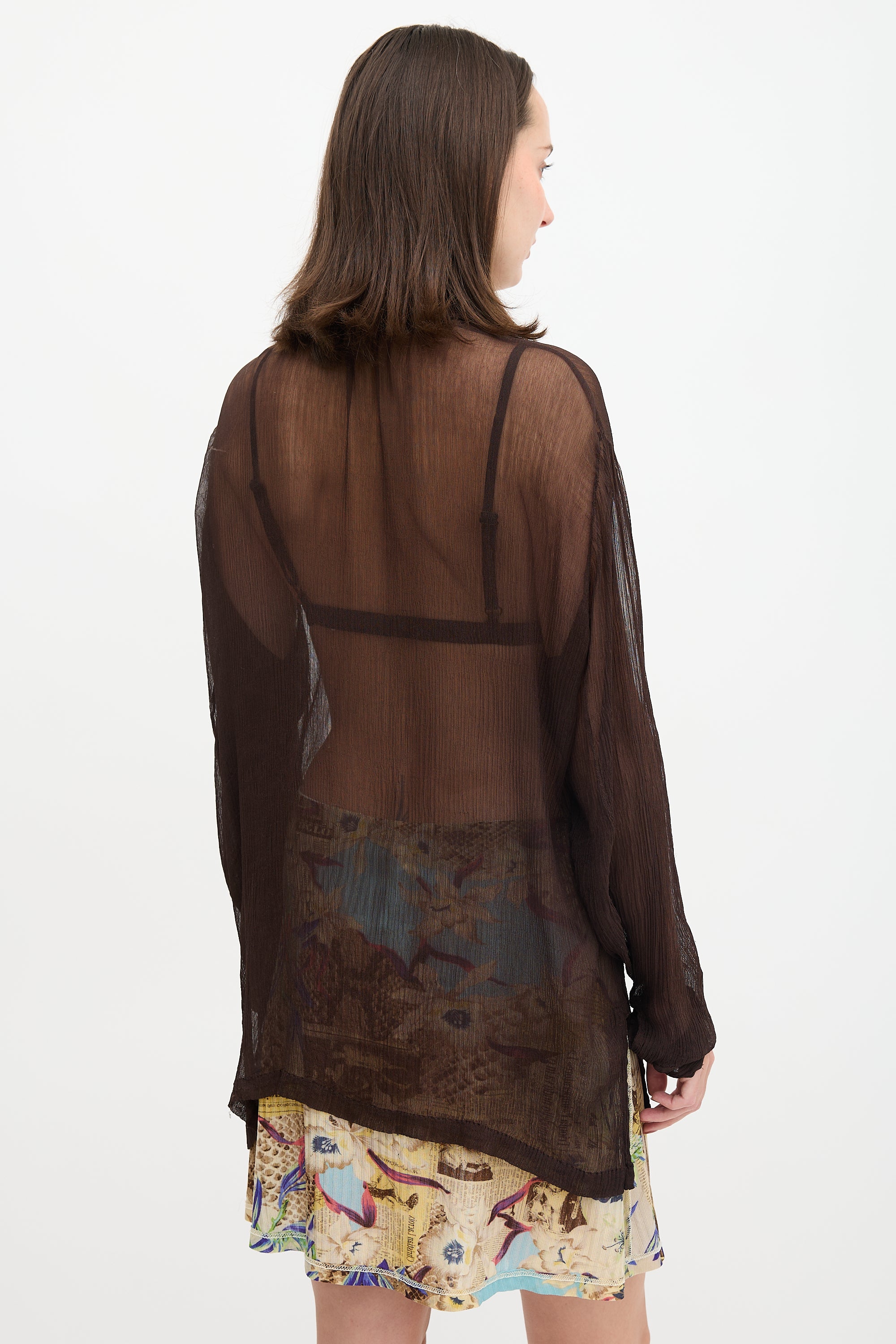 Issey Miyake Silk Sheer Blouse