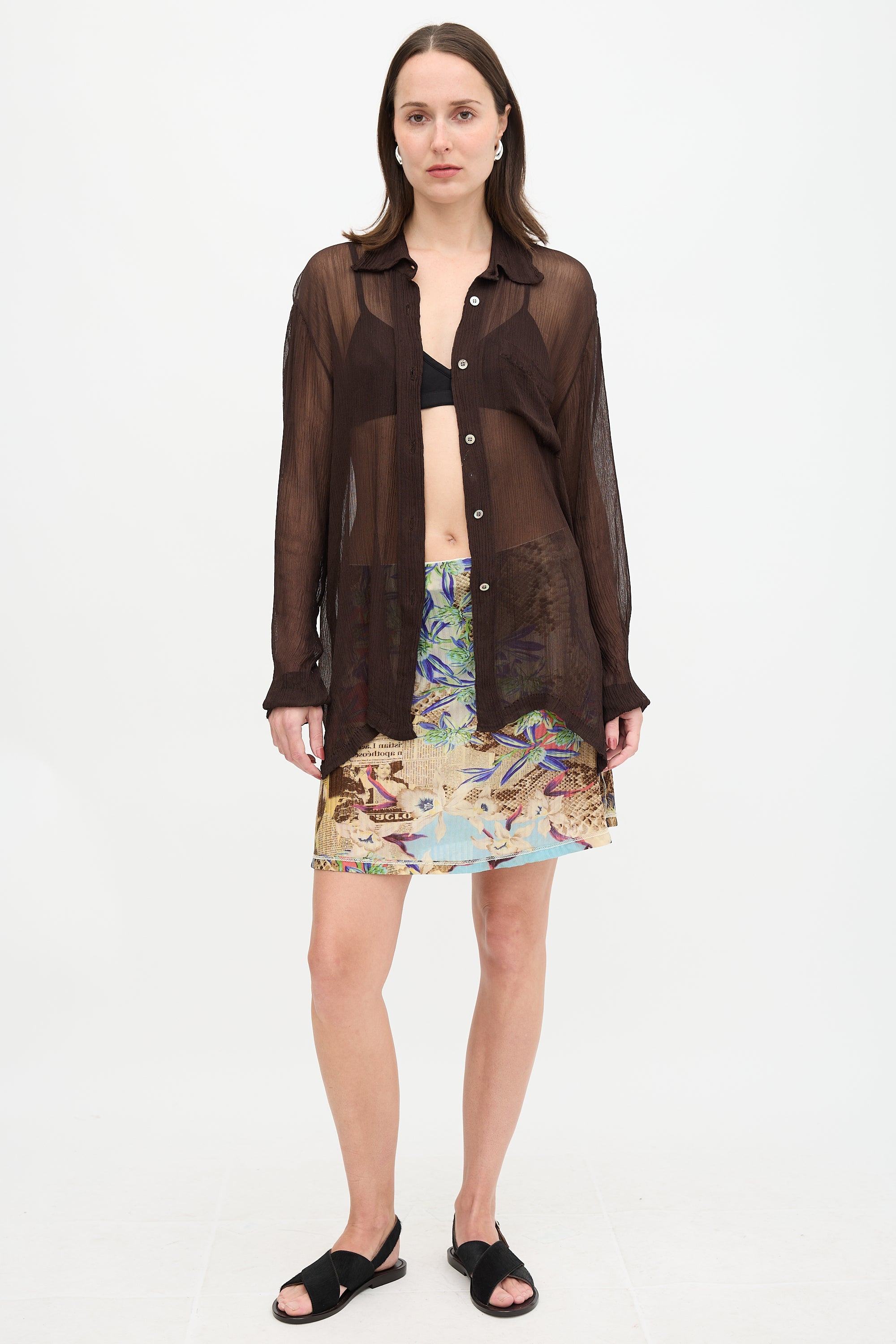 Issey Miyake Silk Sheer Blouse