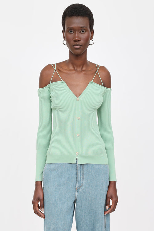 Jacquemus Ribbed Le Cardigan Tordu Cardigan