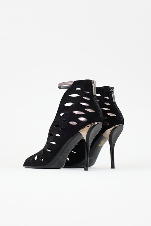 Jimmy Choo Suede Drift Cut Out Bootie