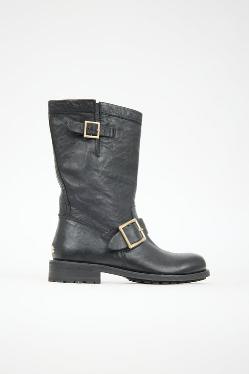 Jimmy Choo Leather Biker Boot