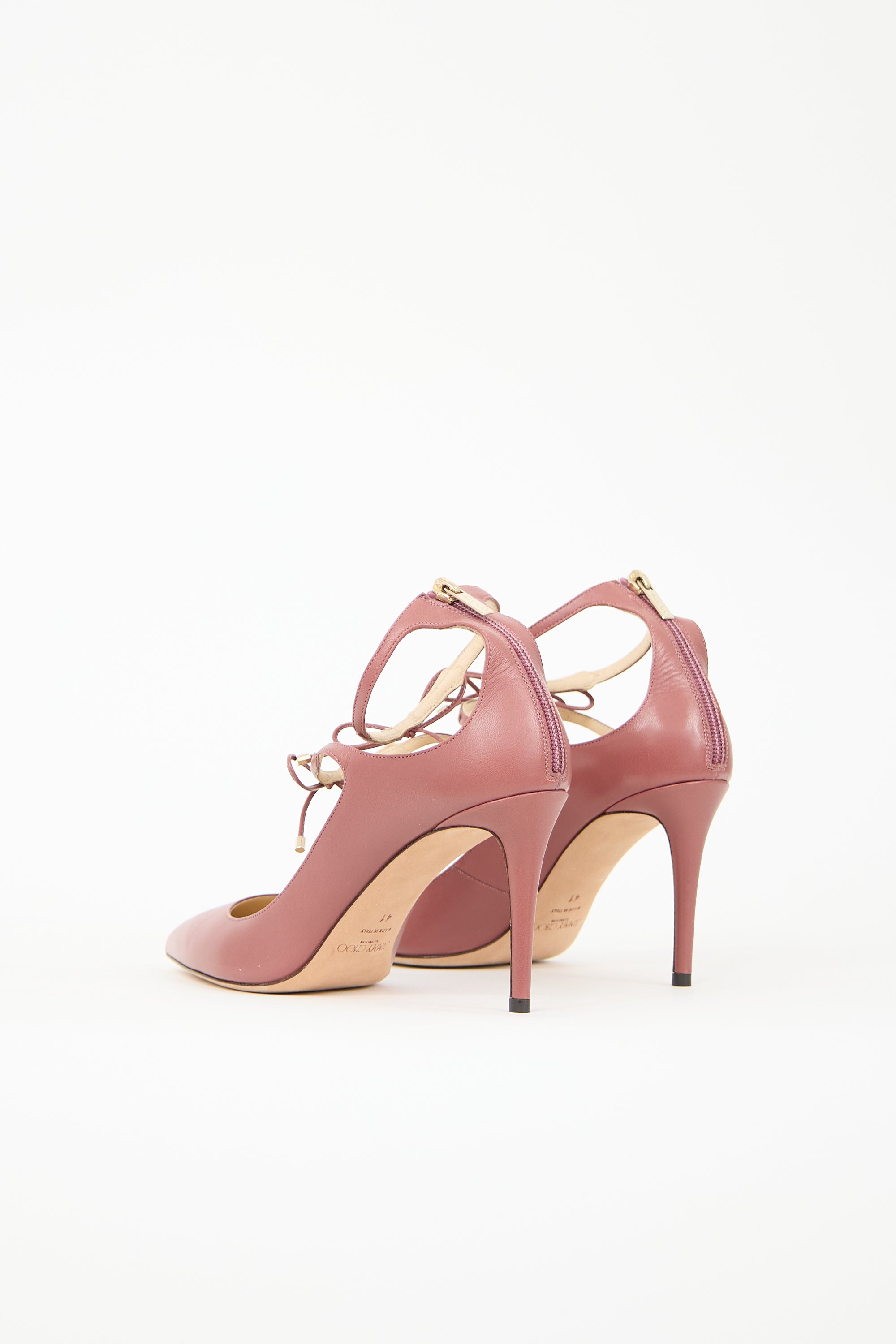 Jimmy Choo Leather Sage Heel