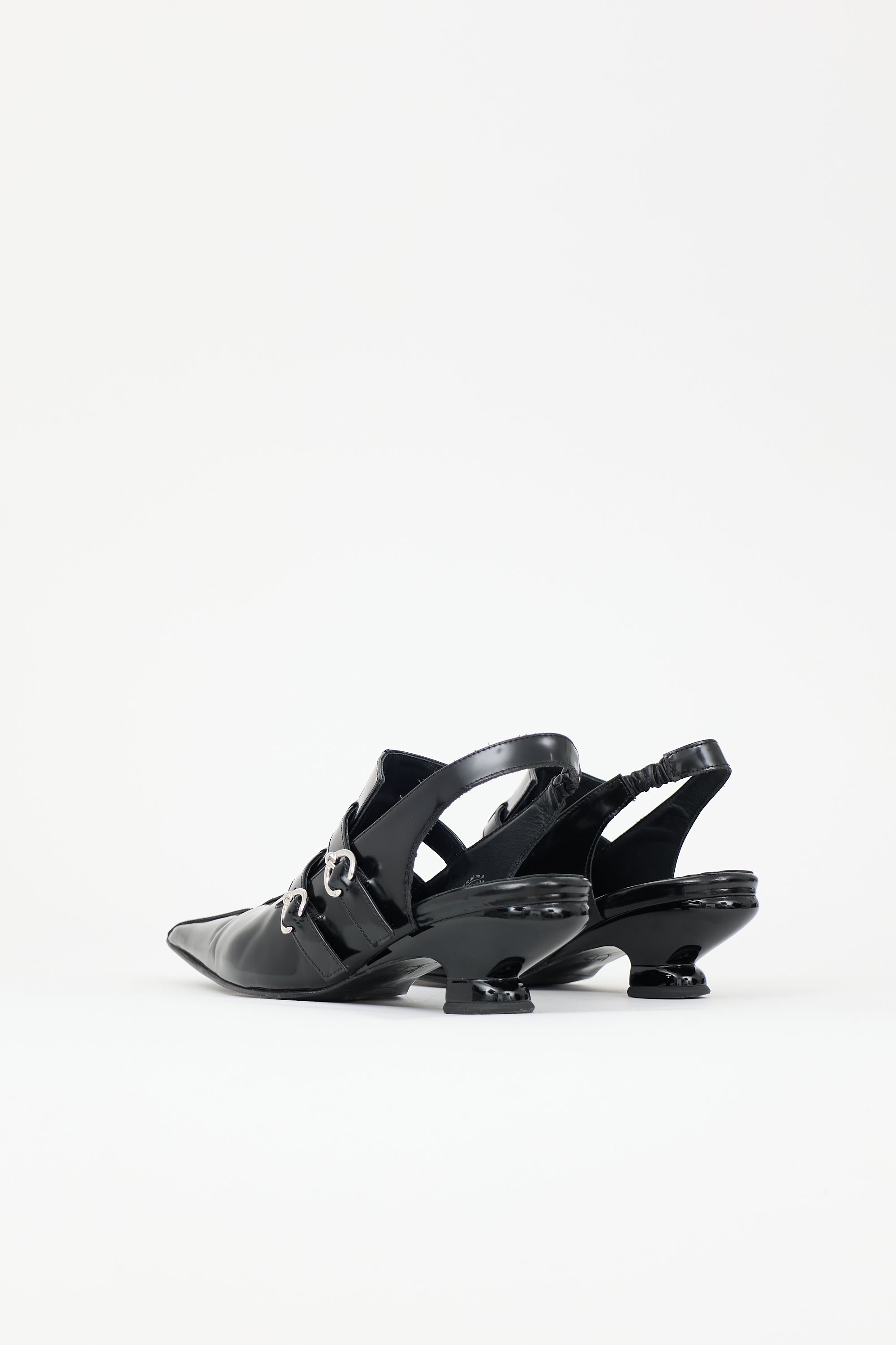 John Fluevog Leather Rhonda Heel