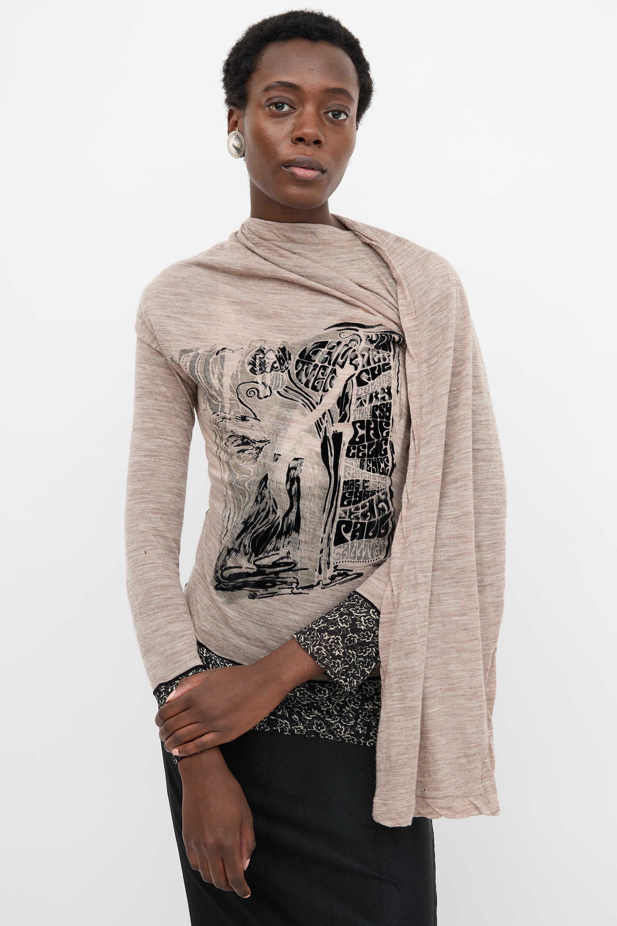 Jean Paul Gaultier 2000s Scarf Sweater