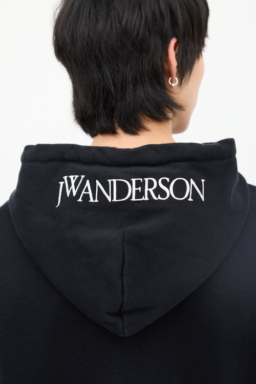 JW Anderson Black & Yellow Squash Graphic Hoodie