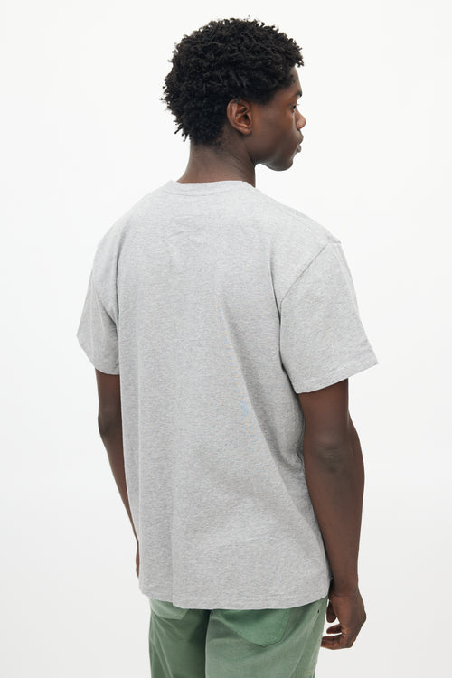 JW Anderson Grey & Black Anchor Logo T-Shirt