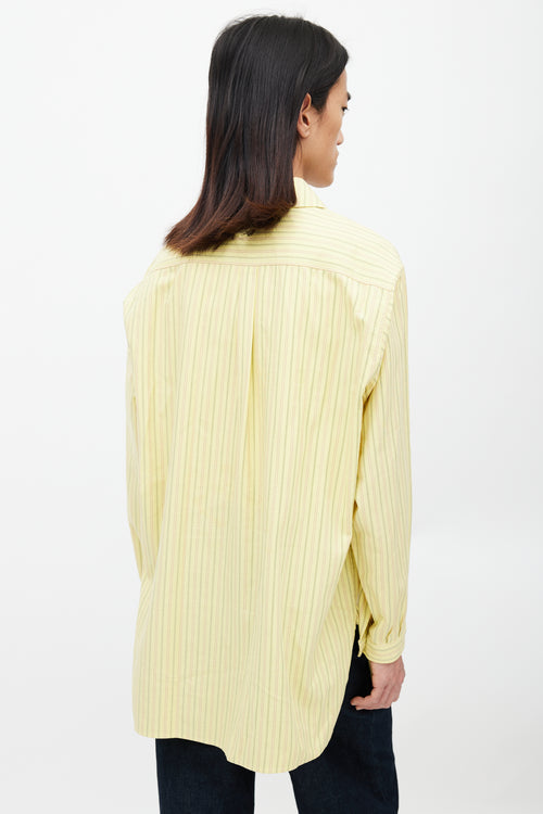 JW Anderson Yellow & Multicolour Printed Striped Shirt