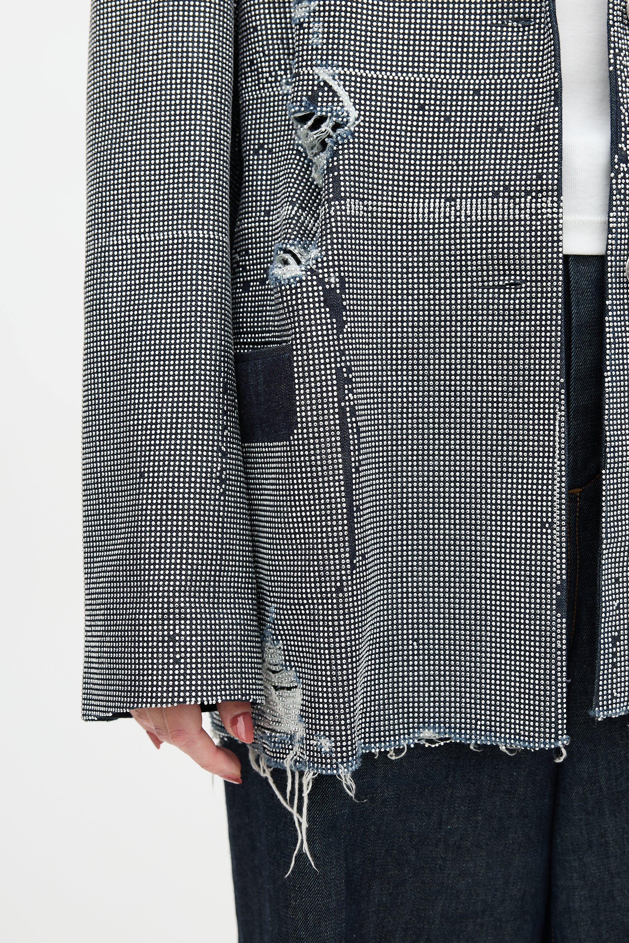 JW Anderson Denim Embellished Blazer