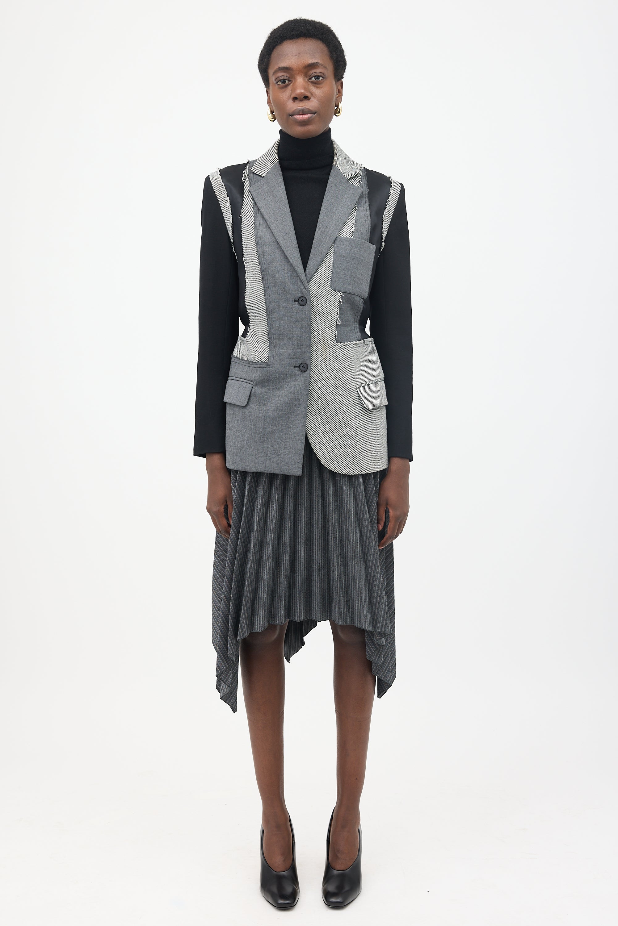 JW Anderson Fall 2019 Wool Patchwork Blazer
