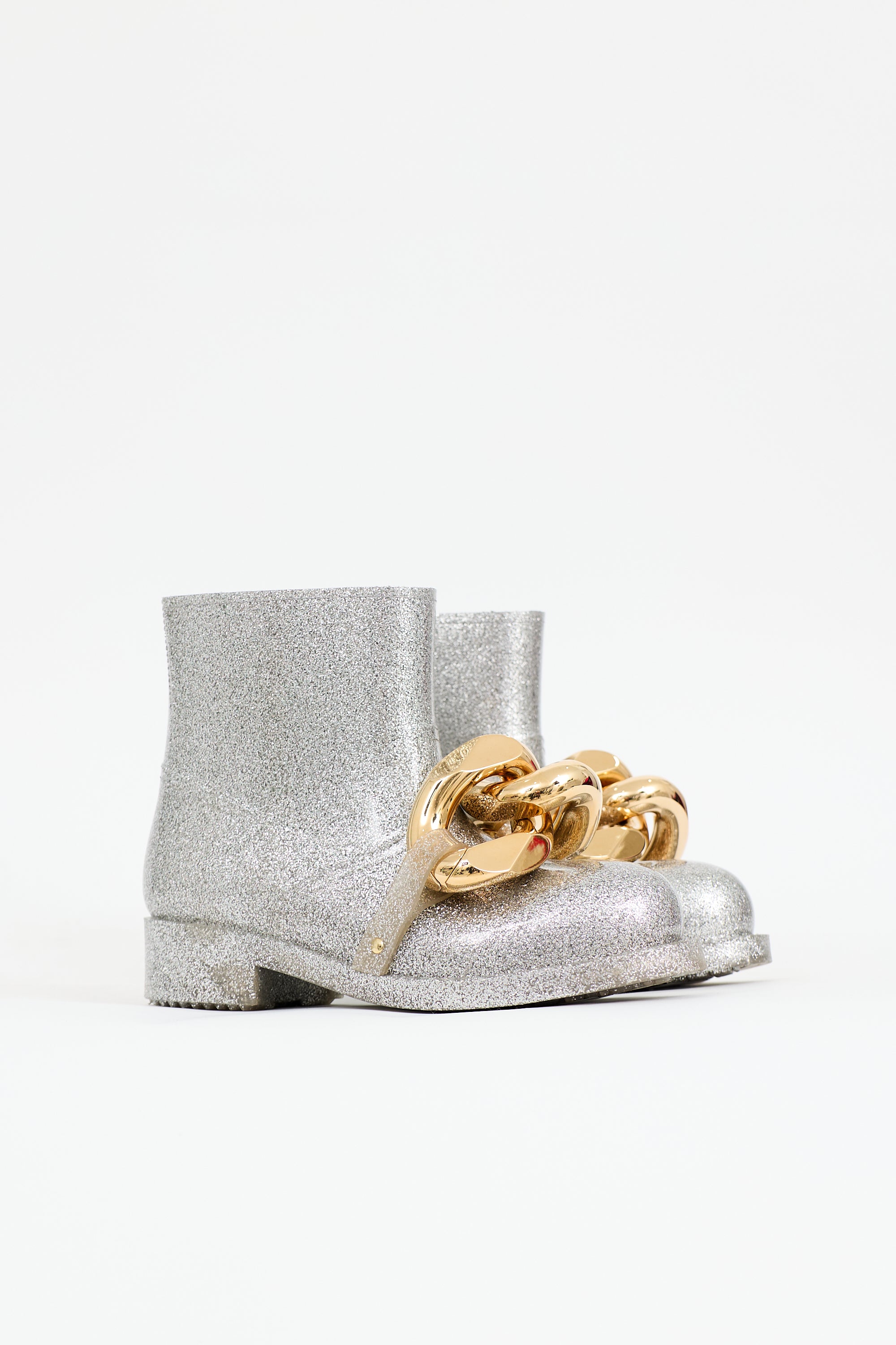 JW Anderson Glitter Rubber Chain Boot
