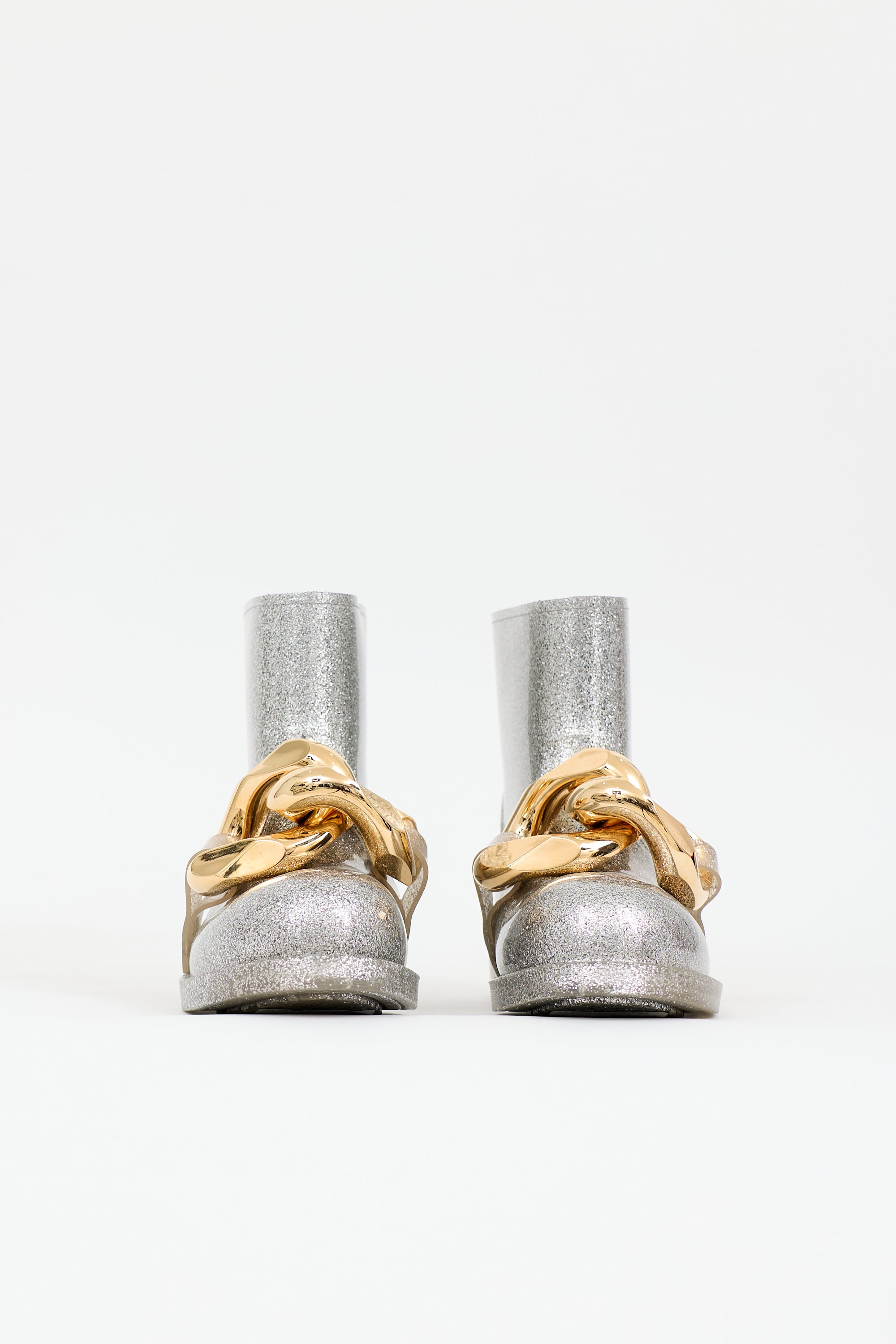 JW Anderson Glitter Rubber Chain Boot