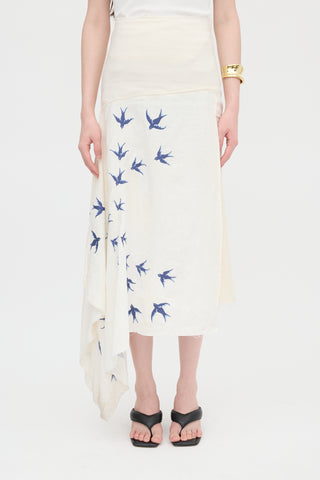 JW Anderson Linen Asymmetrical Skirt