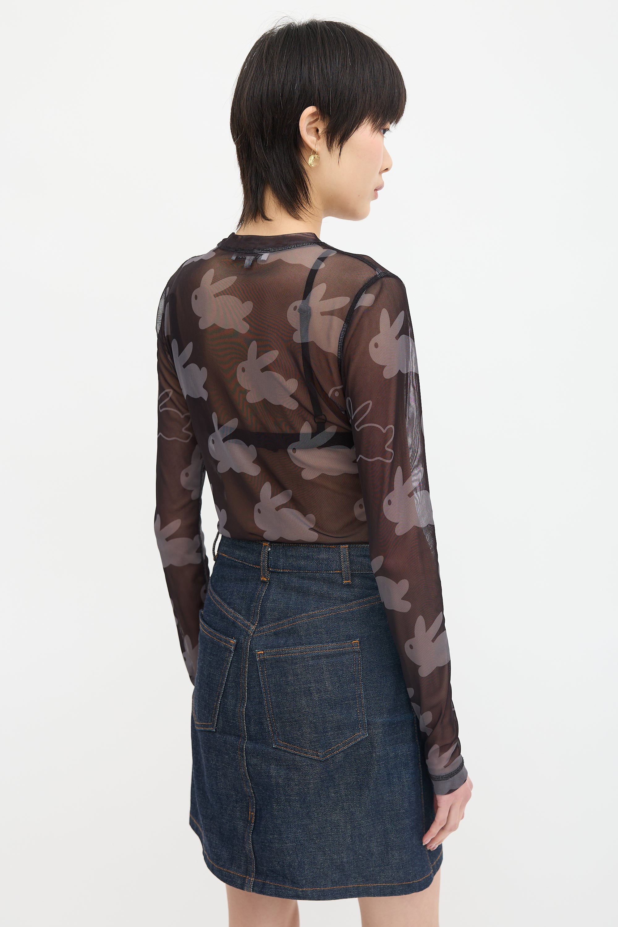 JW Anderson Mesh Printed Top