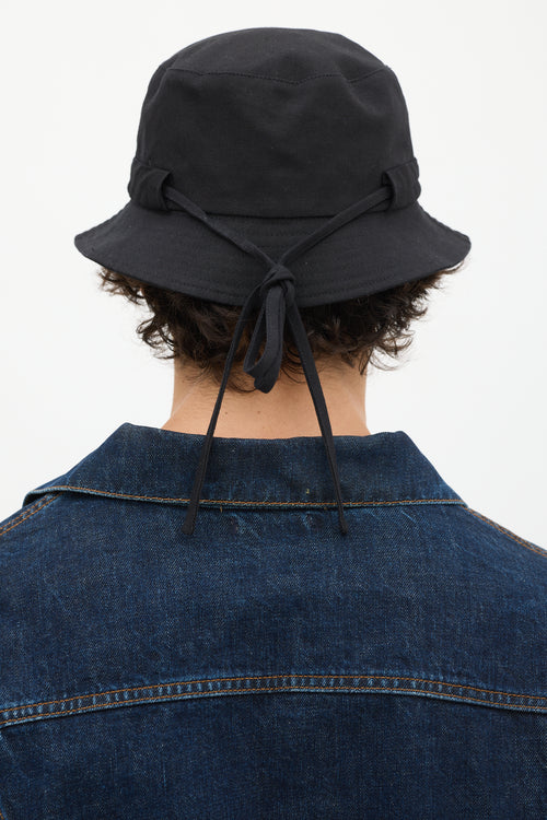 Jacquemus Black Cotton Le Bob Gadjo Bucket Hat