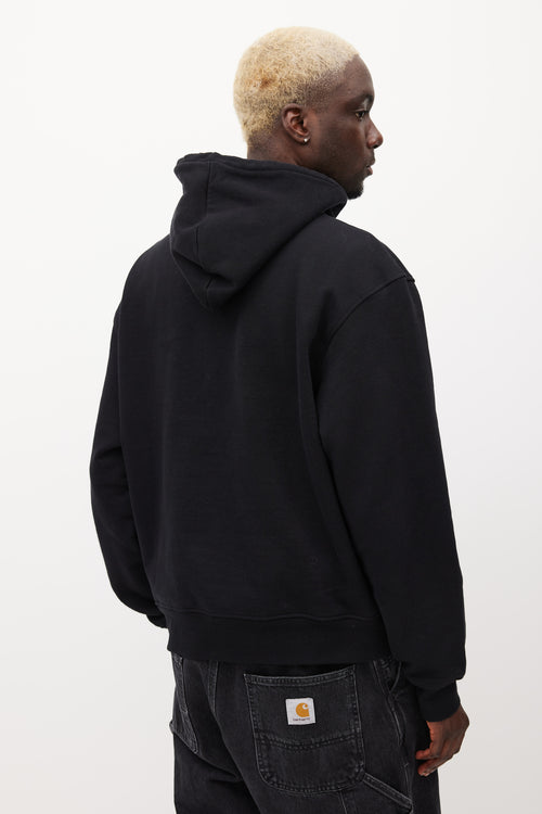 Jacquemus Black & White Embroidered Logo Hoodie