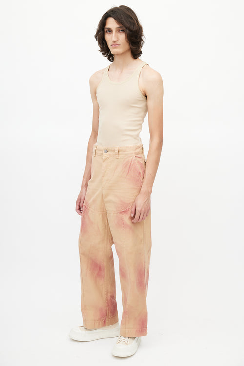 Jacquemus Brown & Red Terraio Tie Die Trouser
