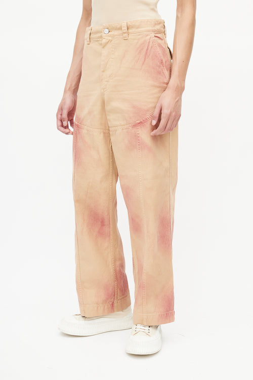 Jacquemus Brown & Red Terraio Tie Die Trouser