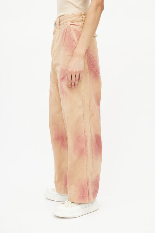 Jacquemus Brown & Red Terraio Tie Die Trouser