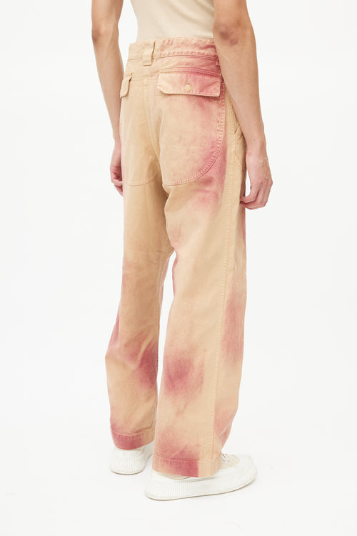 Jacquemus Brown & Red Terraio Tie Die Trouser