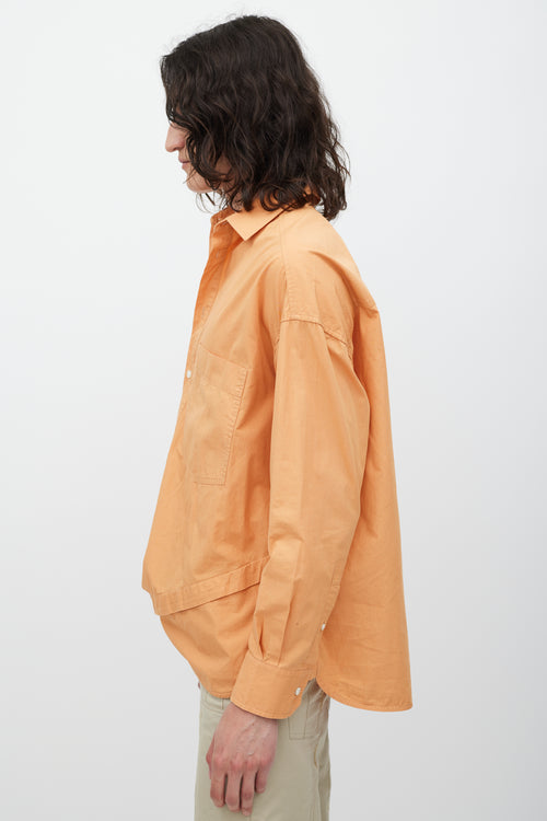 Jacquemus FW 2021 La Montagne Orange Cotton Shirt