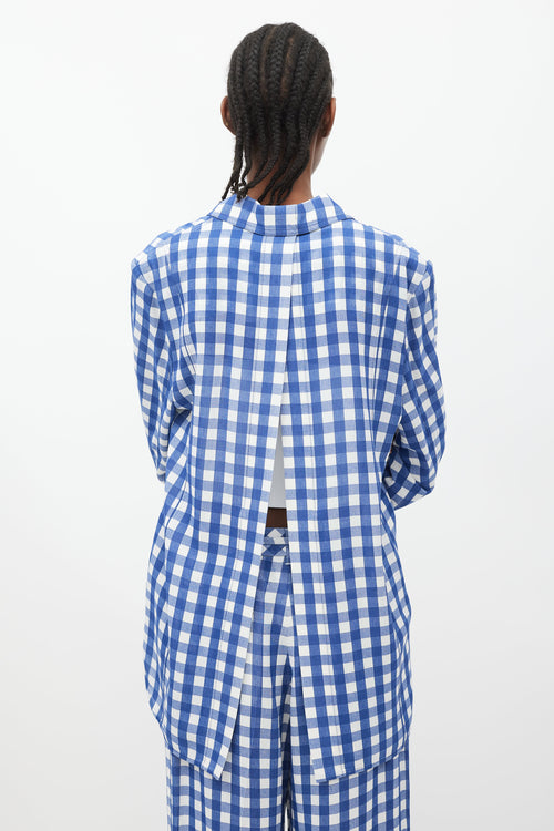 Jacquemus Le Splash Blue & White Gingham Co-Ord Set