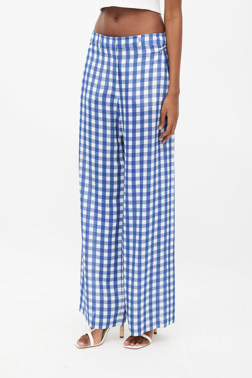 Jacquemus Le Splash Blue & White Gingham Co-Ord Set