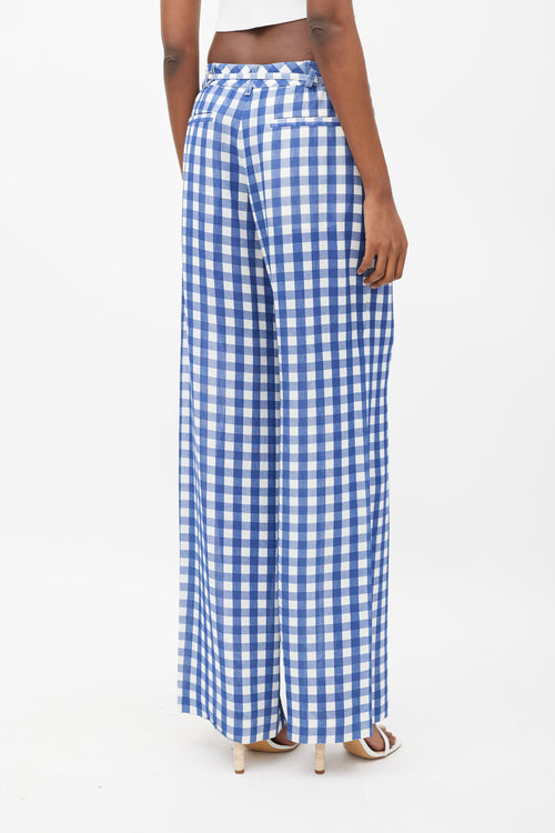 Jacquemus Le Splash Blue & White Gingham Co-Ord Set