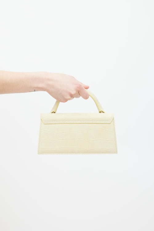 Jacquemus Light Yellow Embossed Leather Le Chiquito Long Bag
