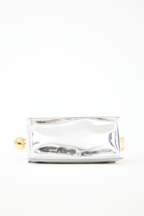 Jacquemus Metallic Leather The Rond Carré Clutch