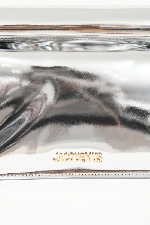 Jacquemus Metallic Leather The Rond Carré Clutch