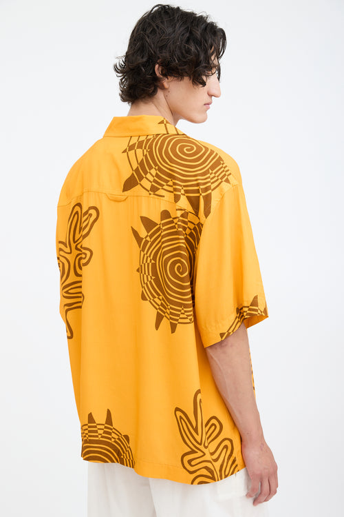 Jacquemus Orange La Chemise Jean Printed Shirt
