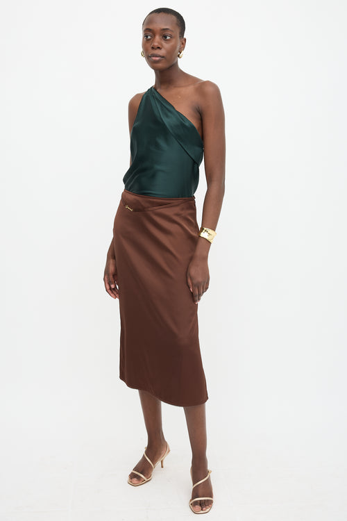 Jacquemus Satin Notte Midi Skirt