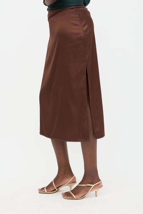 Jacquemus Satin Notte Midi Skirt