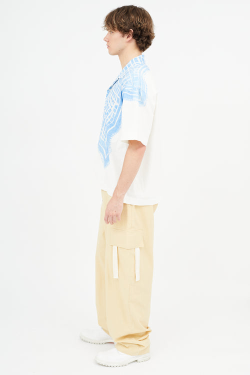 Jacquemus White & Blue La Chemise Jean Shirt