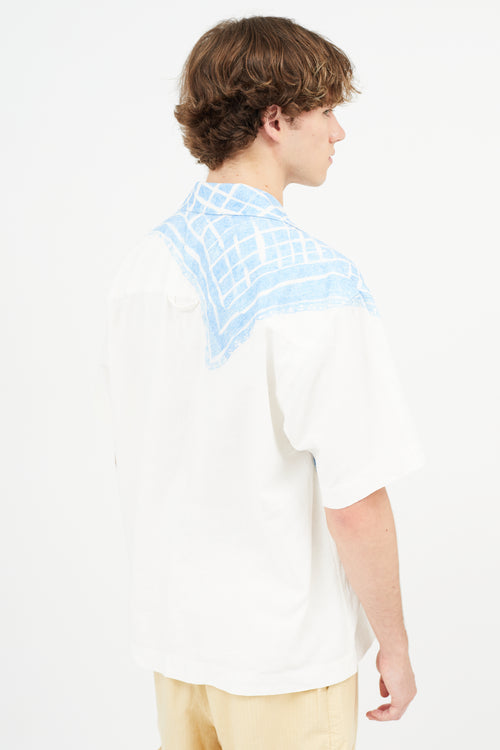 Jacquemus White & Blue La Chemise Jean Shirt