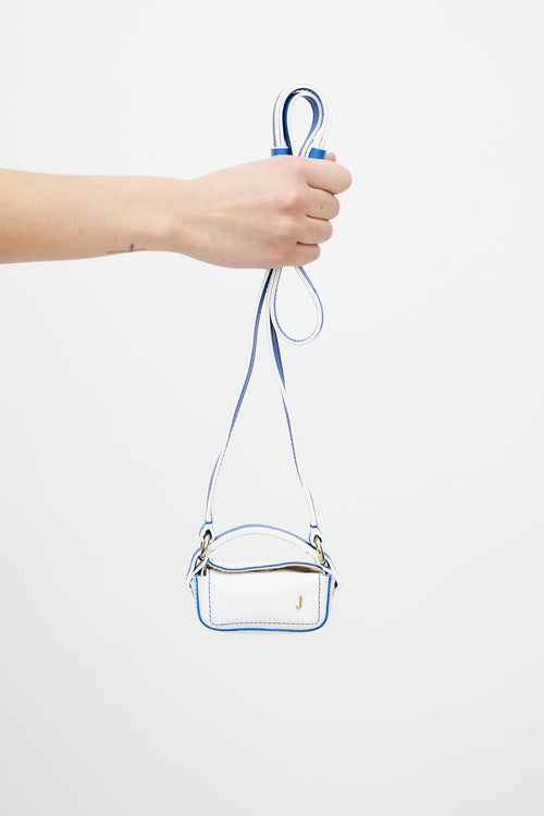Jacquemus White & Blue Leather Le Nani Crossbody Bag
